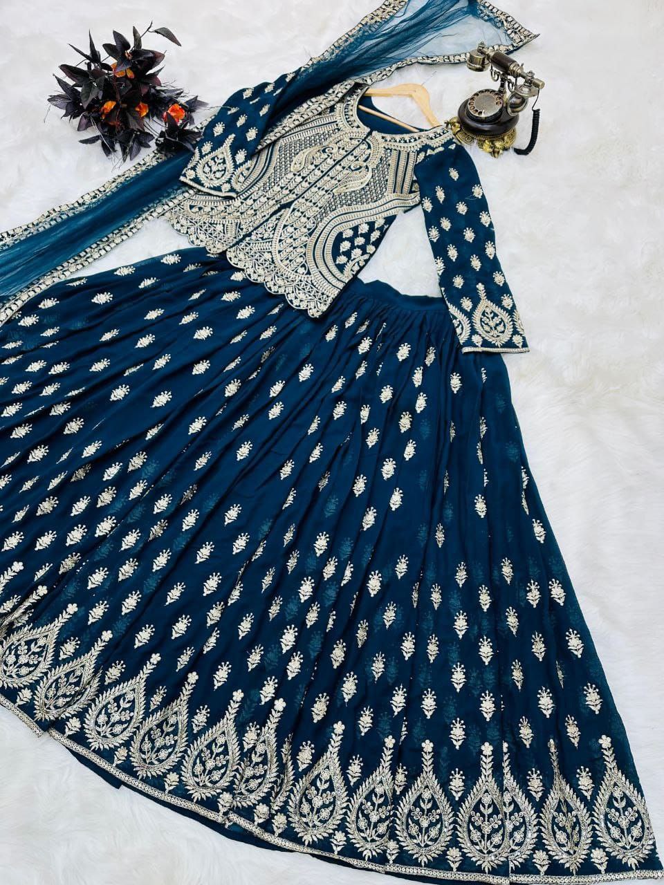 Sensational Georgette Sequence Work Ready Made Lehenga Choli
