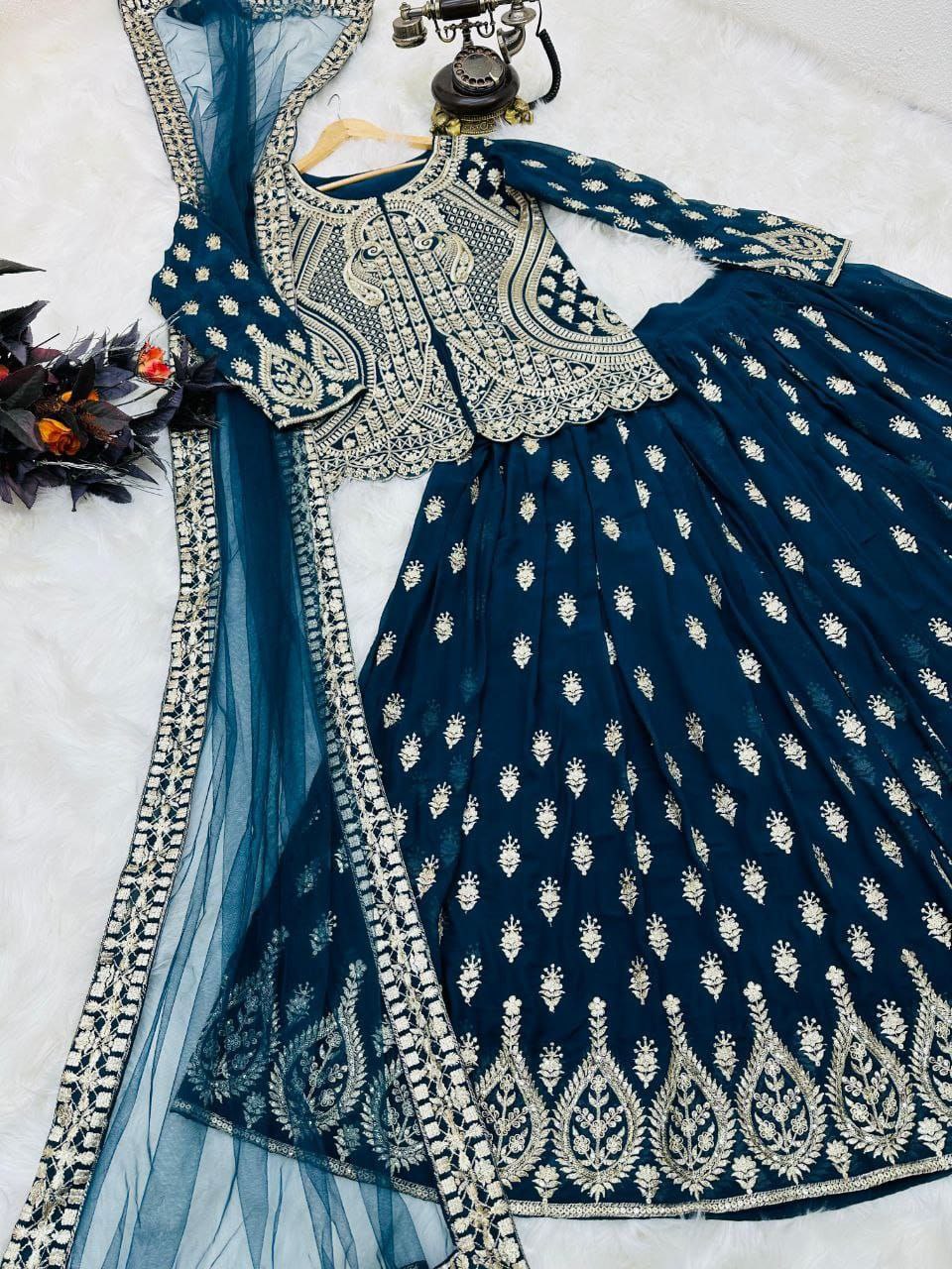 Sensational Georgette Sequence Work Ready Made Lehenga Choli