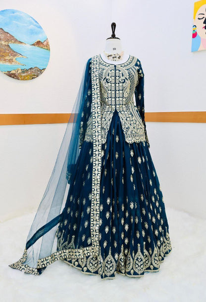 Sensational Georgette Sequence Work Ready Made Lehenga Choli