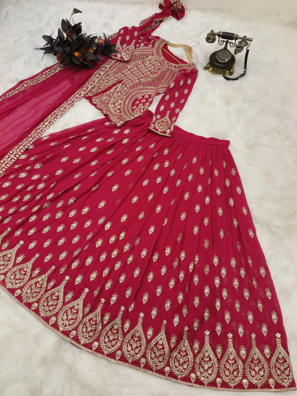 Sensational Georgette Sequence Work Ready Made Lehenga Choli