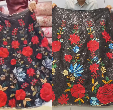 Soft Net Multi Thread Embroidered Work Lehenga Choli for women