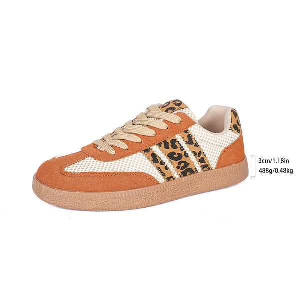 Retro New Arrival Lace-up Color-block Round-toe Contrasting-color Flats