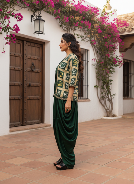 Stylish Chinon Silk Indo Western