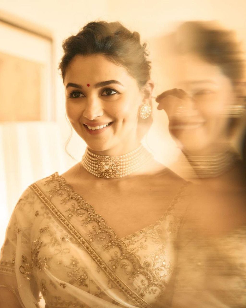 Beautiful Alia Designer Saree on Tabby Organza Silk with Thread & sequence and blouse