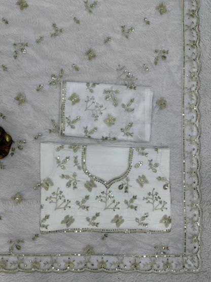 Beautiful Alia Designer Saree on Tabby Organza Silk with Thread & sequence and blouse