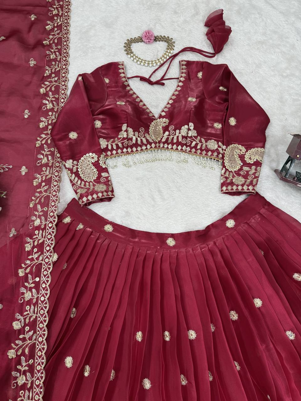 Wedding Wear Jimmy Cho Sequence Lehenga