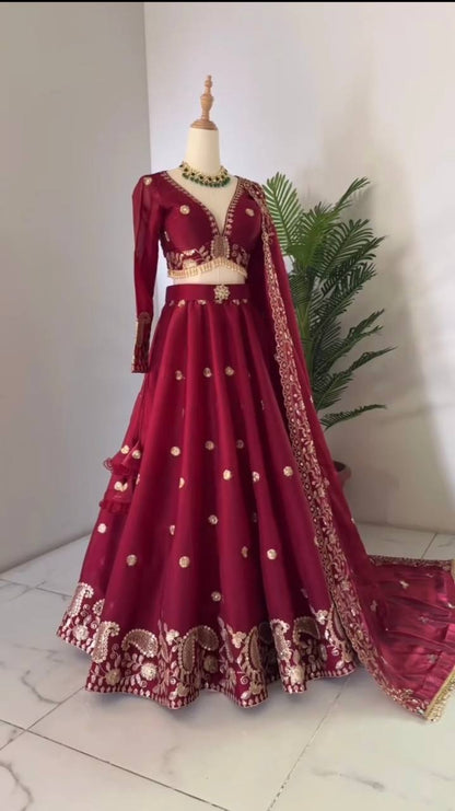Wedding Wear Jimmy Cho Sequence Lehenga