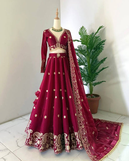Wedding Wear Jimmy Cho Sequence Lehenga