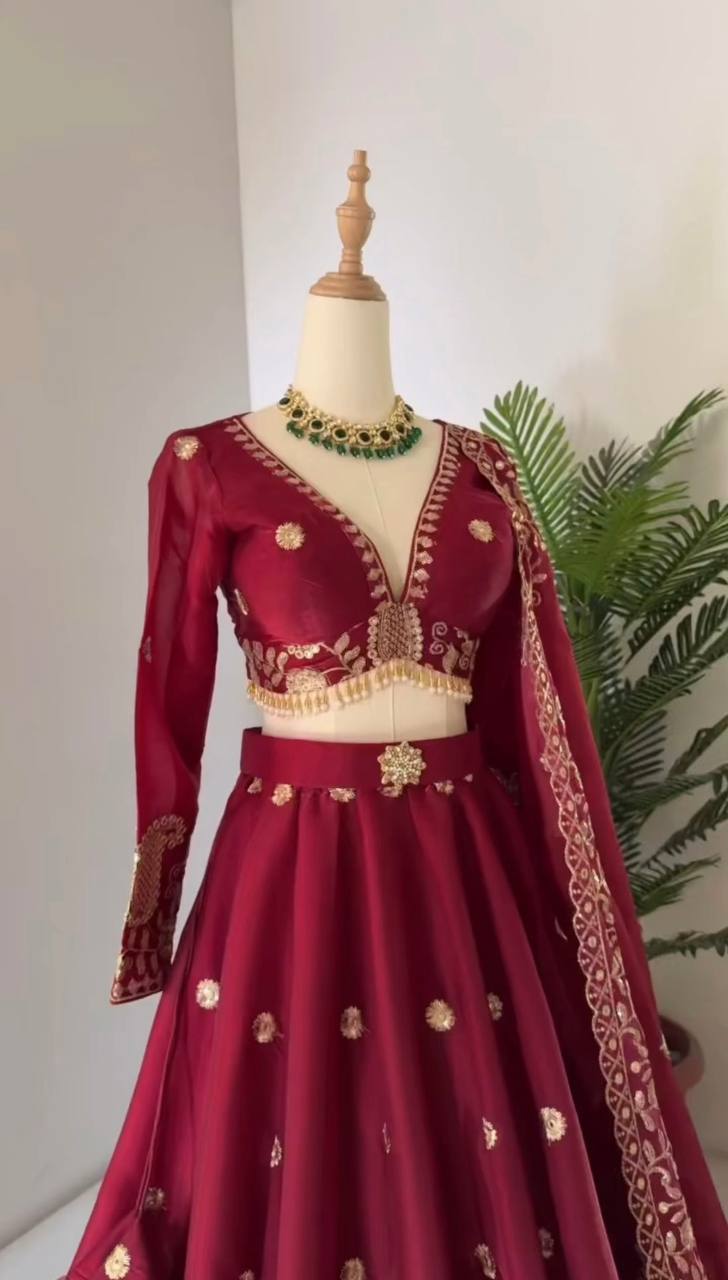 Wedding Wear Jimmy Cho Sequence Lehenga
