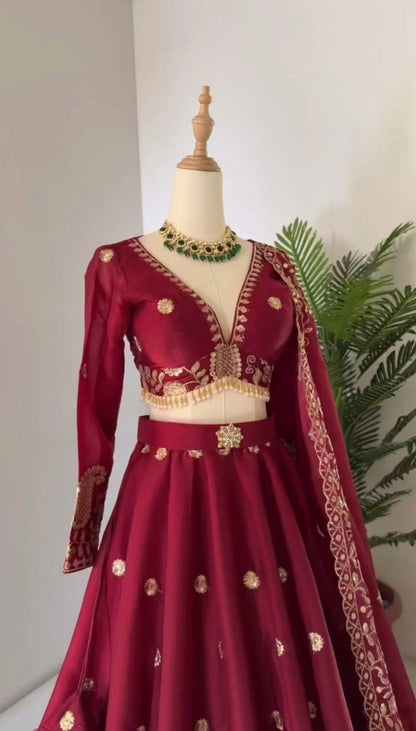 Wedding Wear Jimmy Cho Sequence Lehenga