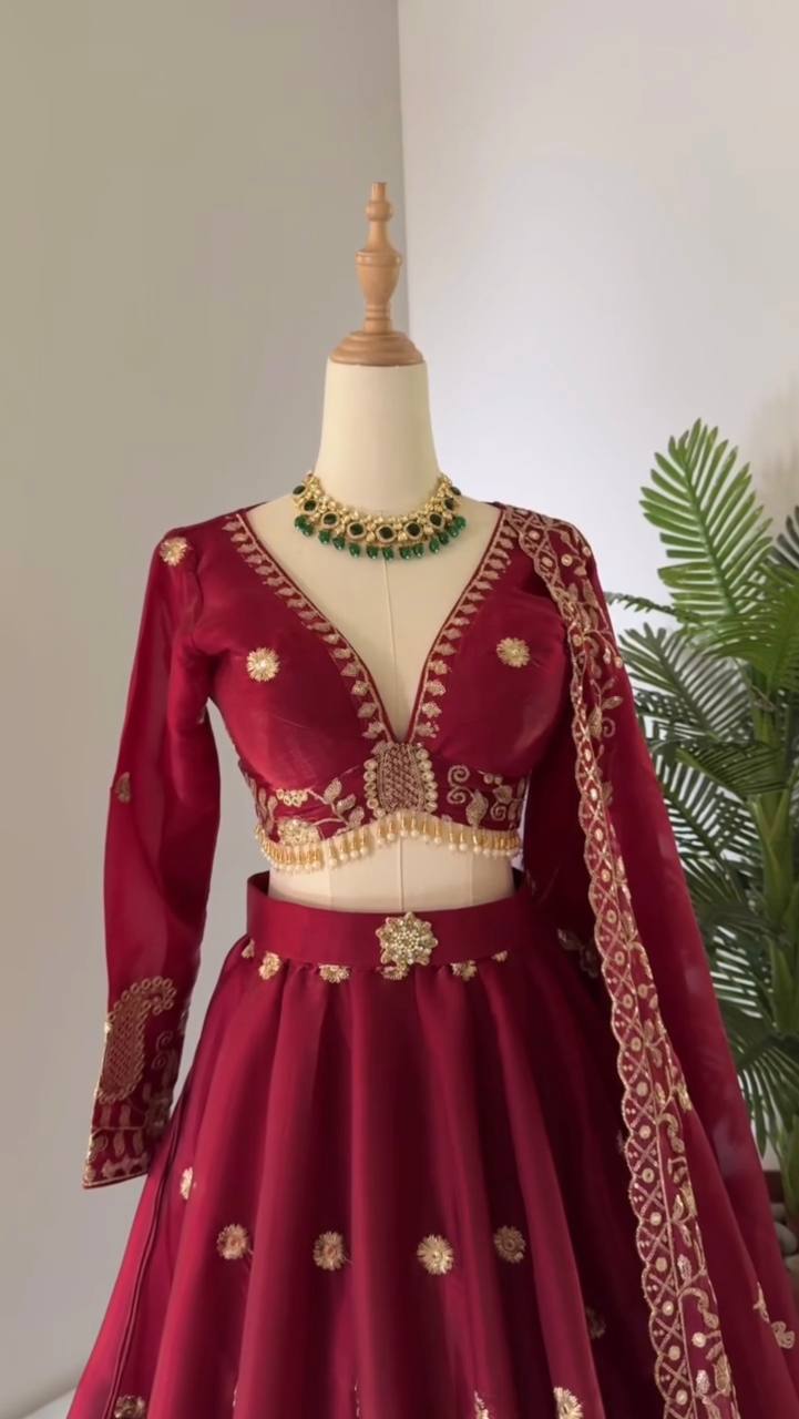 Wedding Wear Jimmy Cho Sequence Lehenga