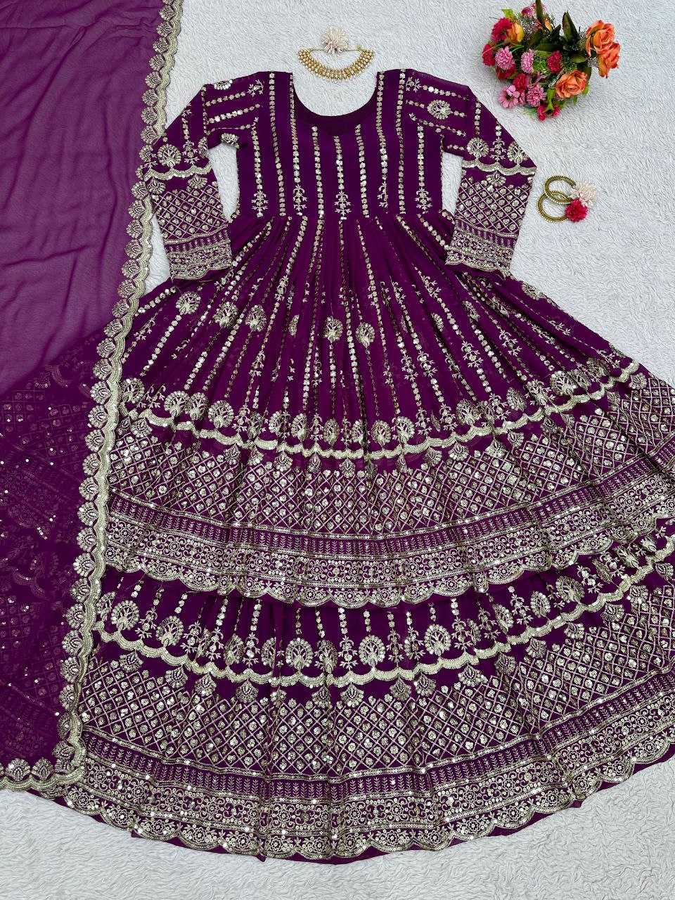 Beautiful wedding Collection Anarkali Lehenga with Dupatta