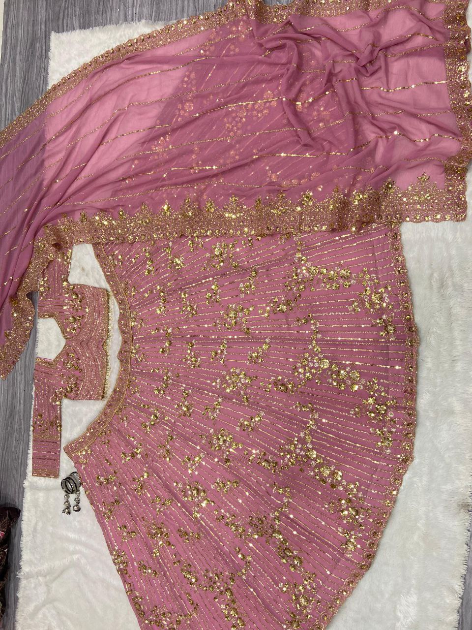 Latest Georgette Embroidery Thread Lehenga Choli