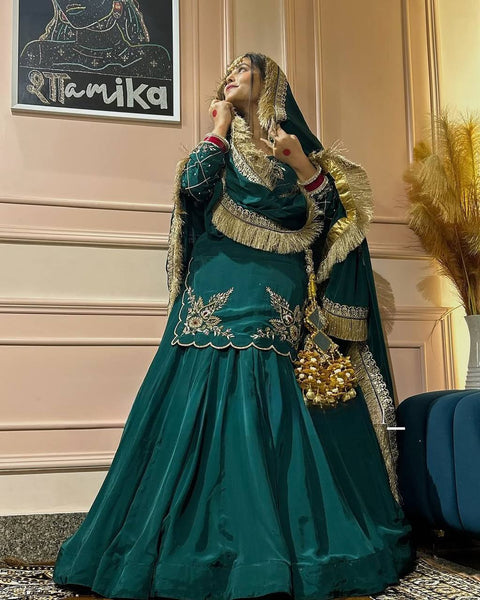 Latest Crape Silk Sequence Work Lehenga Choli