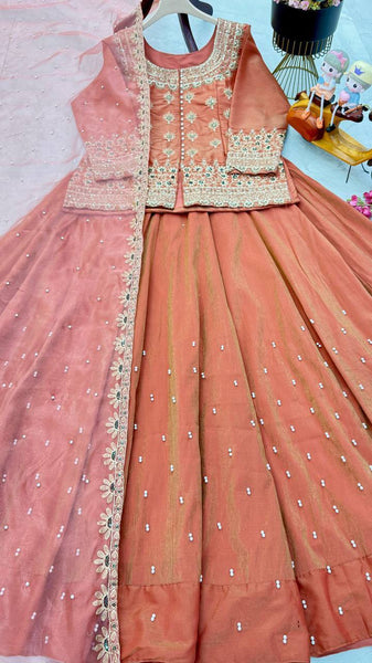 Latest Simmer Silk Moti Sequence Work Lehenga Choli