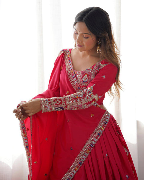 Wedding Wear Crape Silk Sequence Lehenga Choli