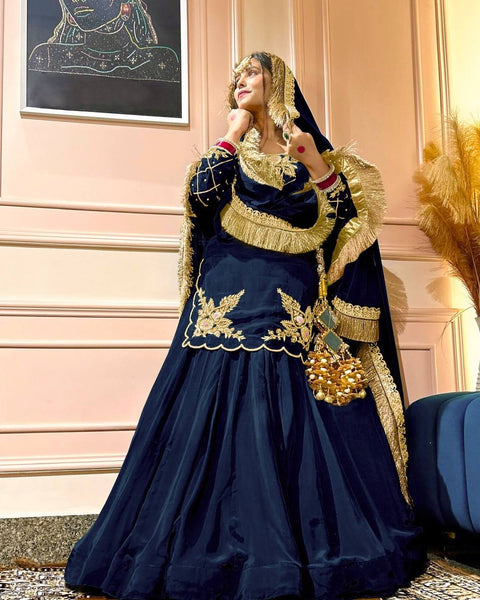 Latest Crape Silk Sequence Work Lehenga Choli