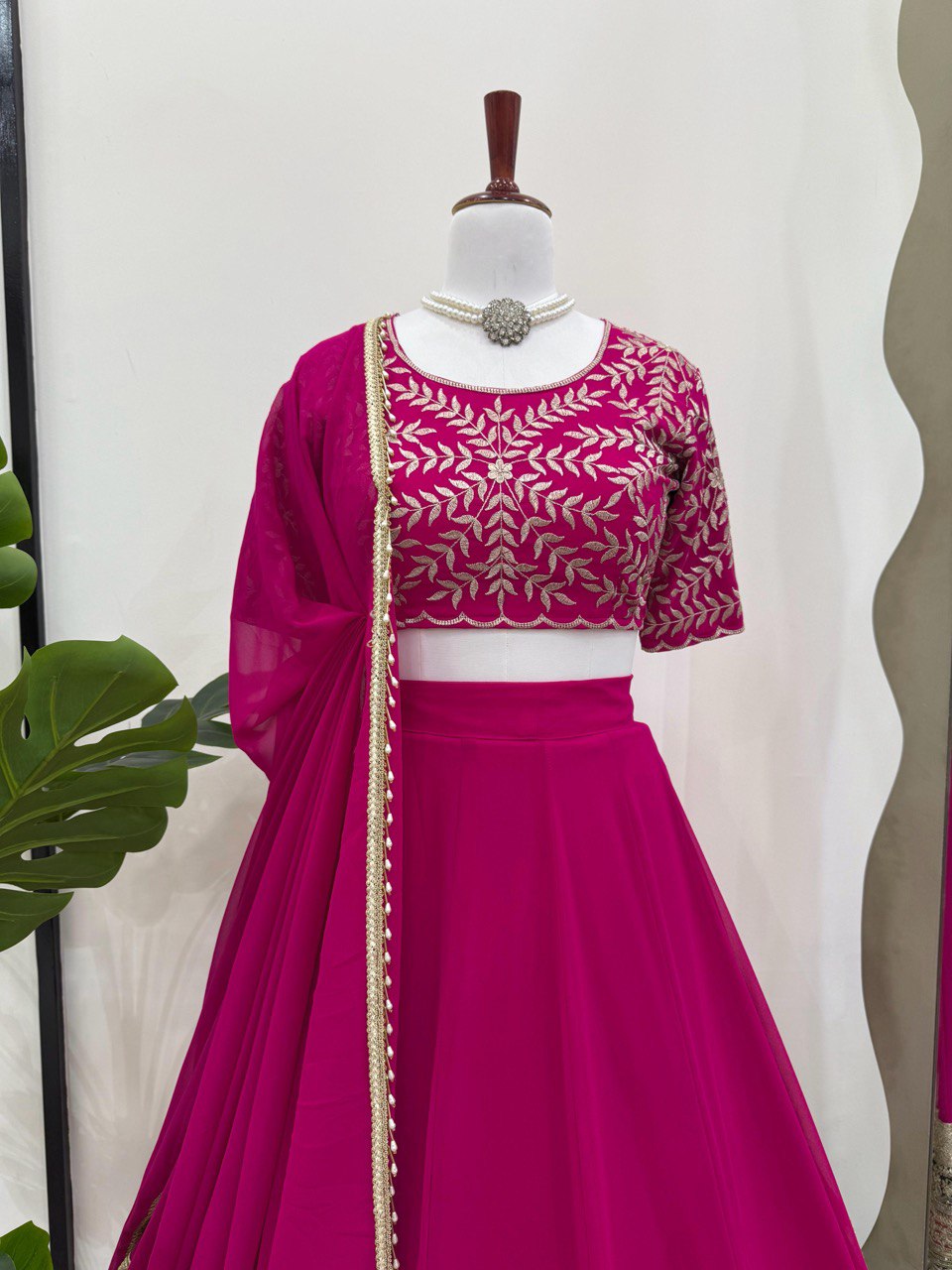 Wedding Wear Rani Georgette Lehenga Choli