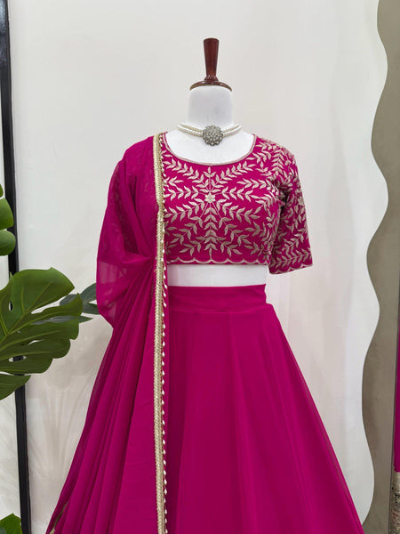 Wedding Wear Rani Georgette Lehenga Choli