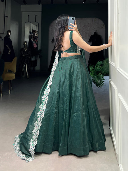 Latest Gold Crush Sequence Thread Lehenga Choli