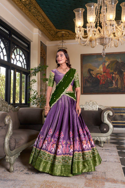Kanchipuram Zari Weaving Lehenga Choli