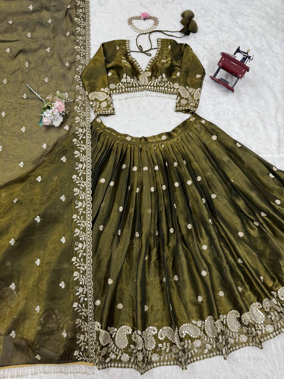 Wedding Wear Jimmy Cho Sequence Lehenga