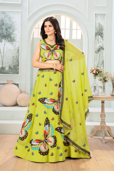 Faux Georgette Lehenga Choli Set