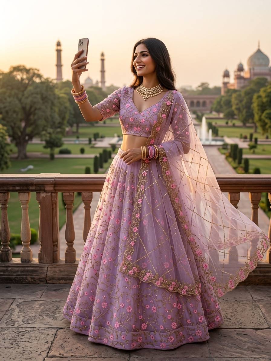 Exquisite Soft Butterfly Net Lehenga Choli with Sequins Embroidery