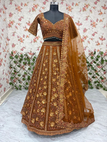 Premium Soft Butterfly Net Lehenga Choli with Heavy Sequins Work