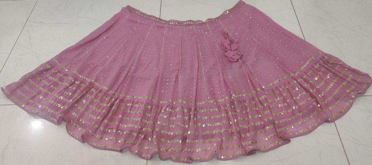 Exquisite Bottle pink Sequence Embroidery Lehenga Set
