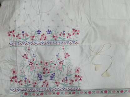 Exquisite Cream Georgette Lehenga Choli with Multi Thread Embroidery