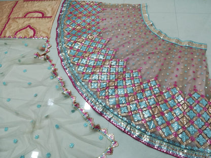 Butterfly Net Mirror-Work Lehenga choli set