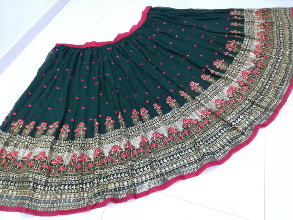 Premium Faux Georgette Sequin Lehenga Set