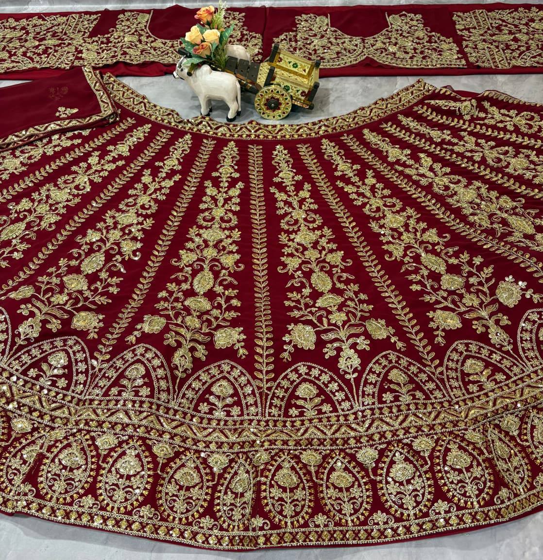 Faux Georgette Lehenga Choli with Heavy Coding Sequins Work