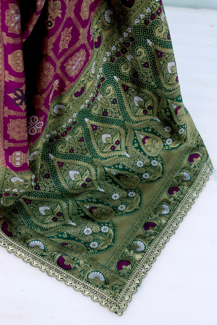Wedding Wear Banarasi Silk Saree Blouse