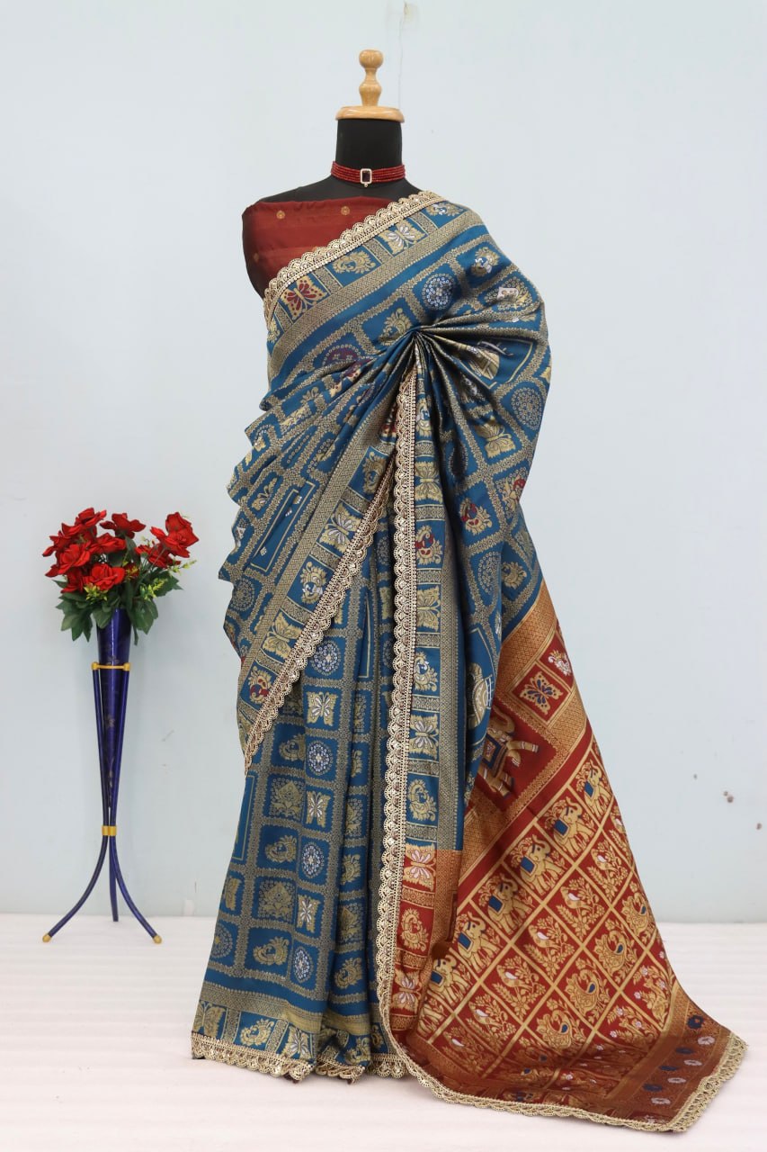 Latest Banarasi Silk Saree Blouse