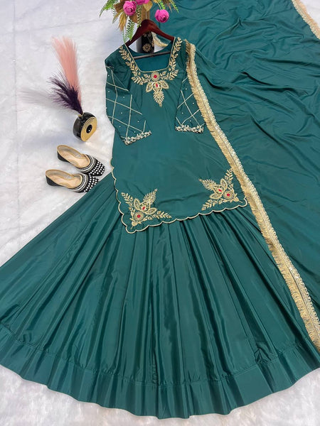 Latest Crape Silk Sequence Work Lehenga Choli