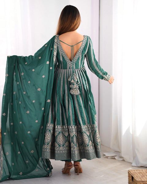 Designer Georgette Sequence Gown Set