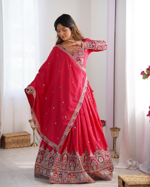Wedding Wear Crape Silk Sequence Lehenga Choli
