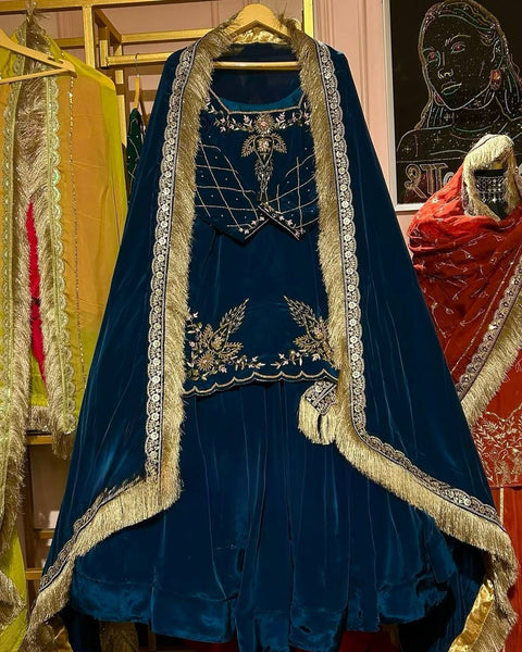 Latest Crape Silk Sequence Work Lehenga Choli