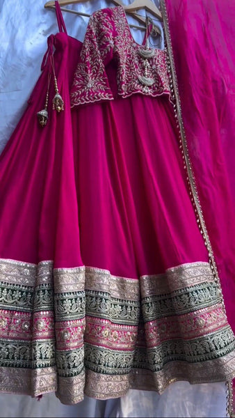 Wedding Wear Rani Georgette Lehenga Choli