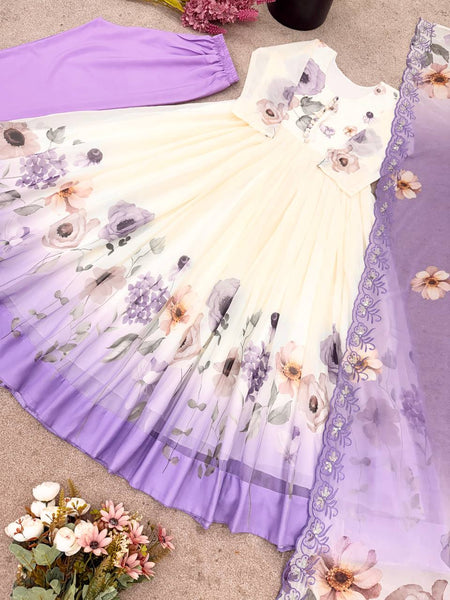 georgette anarkali sequence suit