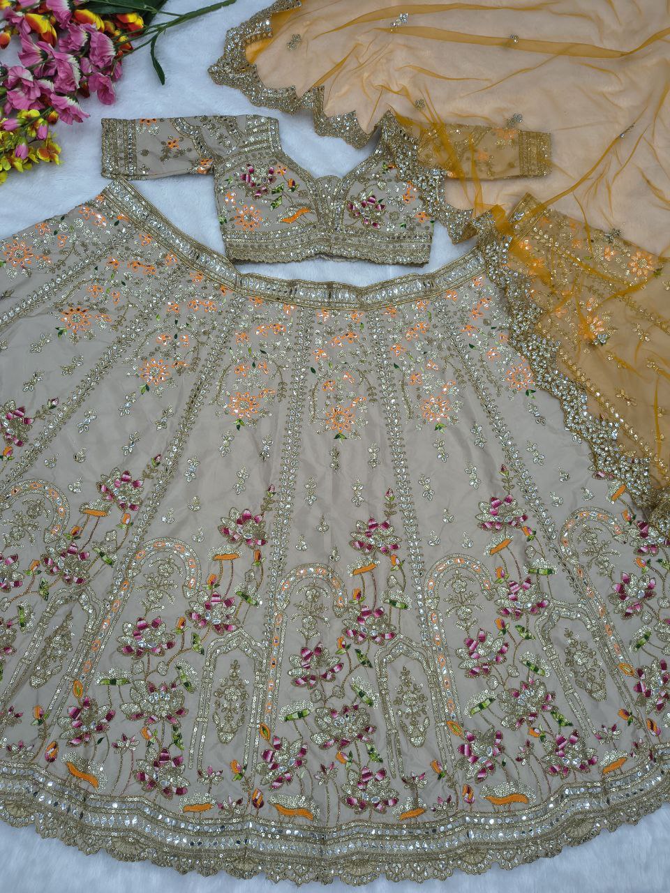 French Crepe Silk Lehenga Choli set