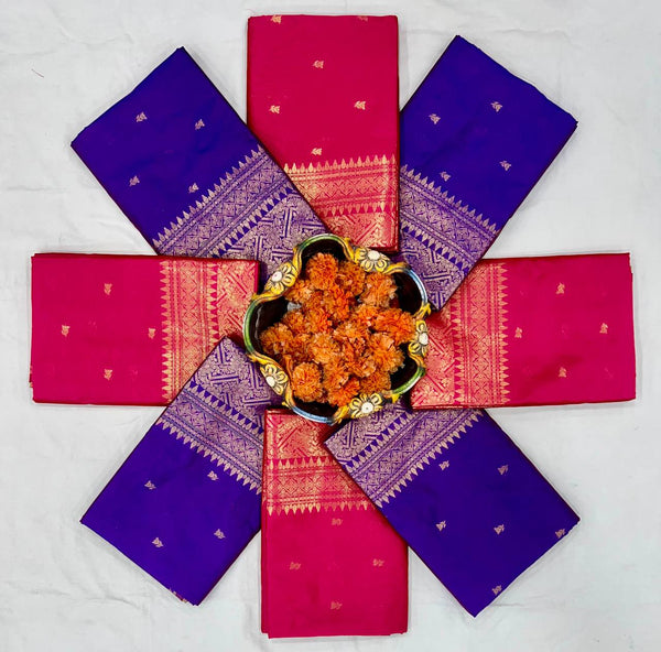 Soft Banarasi Silk Saree | Rich Jacquard Weaving &amp; Golden Zari