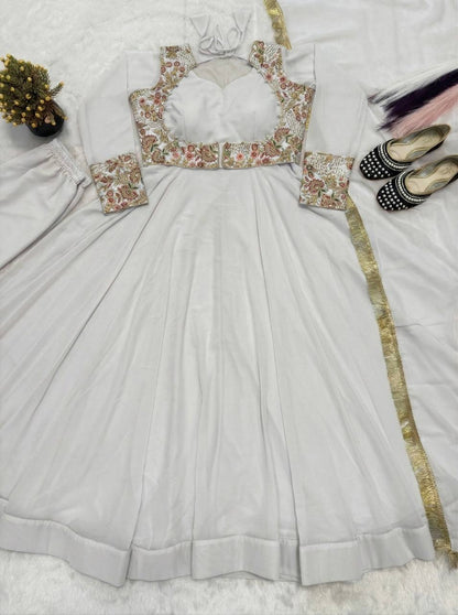 Faux Georgette Anarkali Set