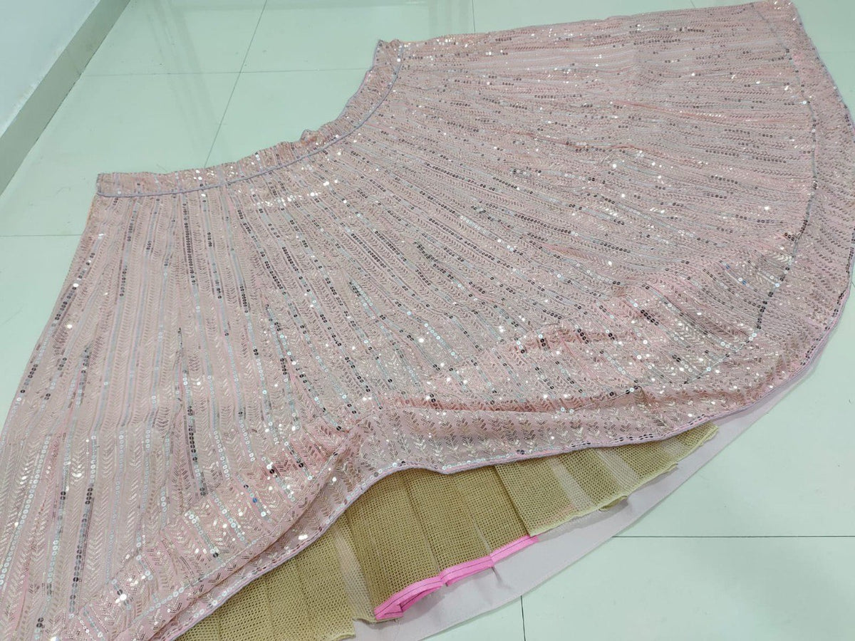 Georgette Sequin Embroidery Lehenga Set