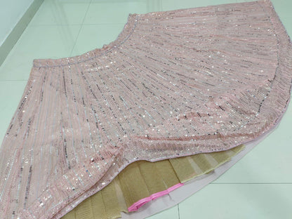 Georgette Sequin Embroidery Lehenga Set