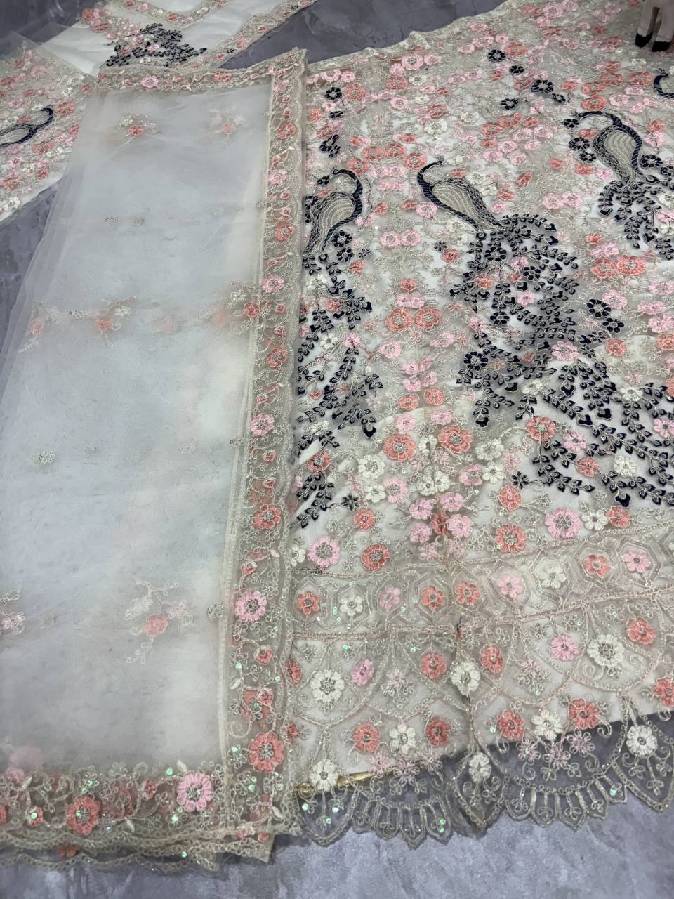Premium Butterfly Net Lehenga Choli with Coding Sequins Work