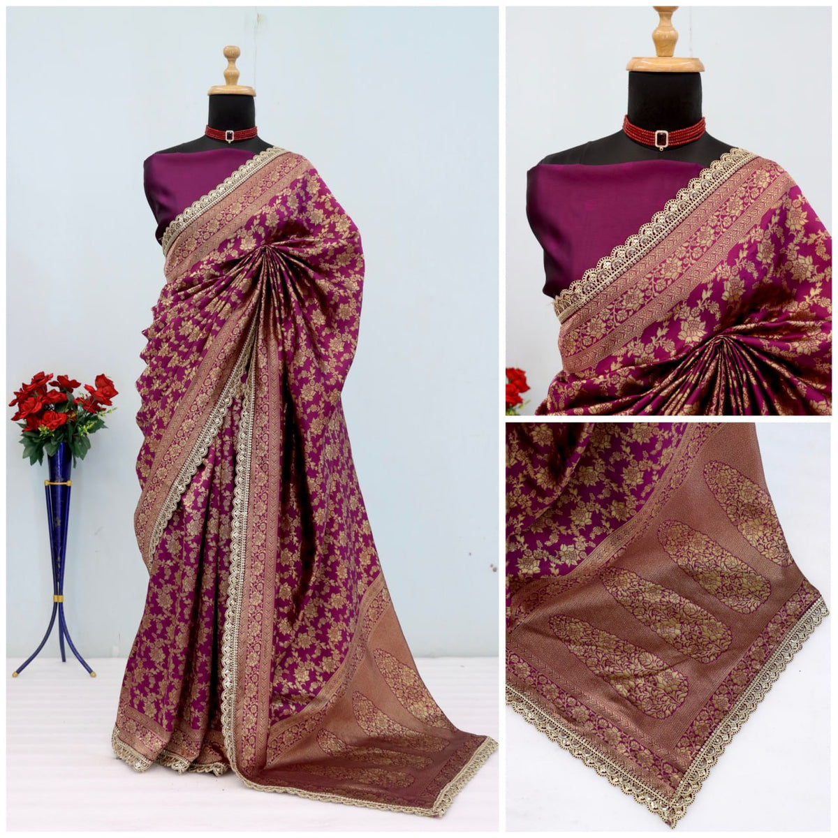 Kanjeevaram Silk Saree With Blouse Piece