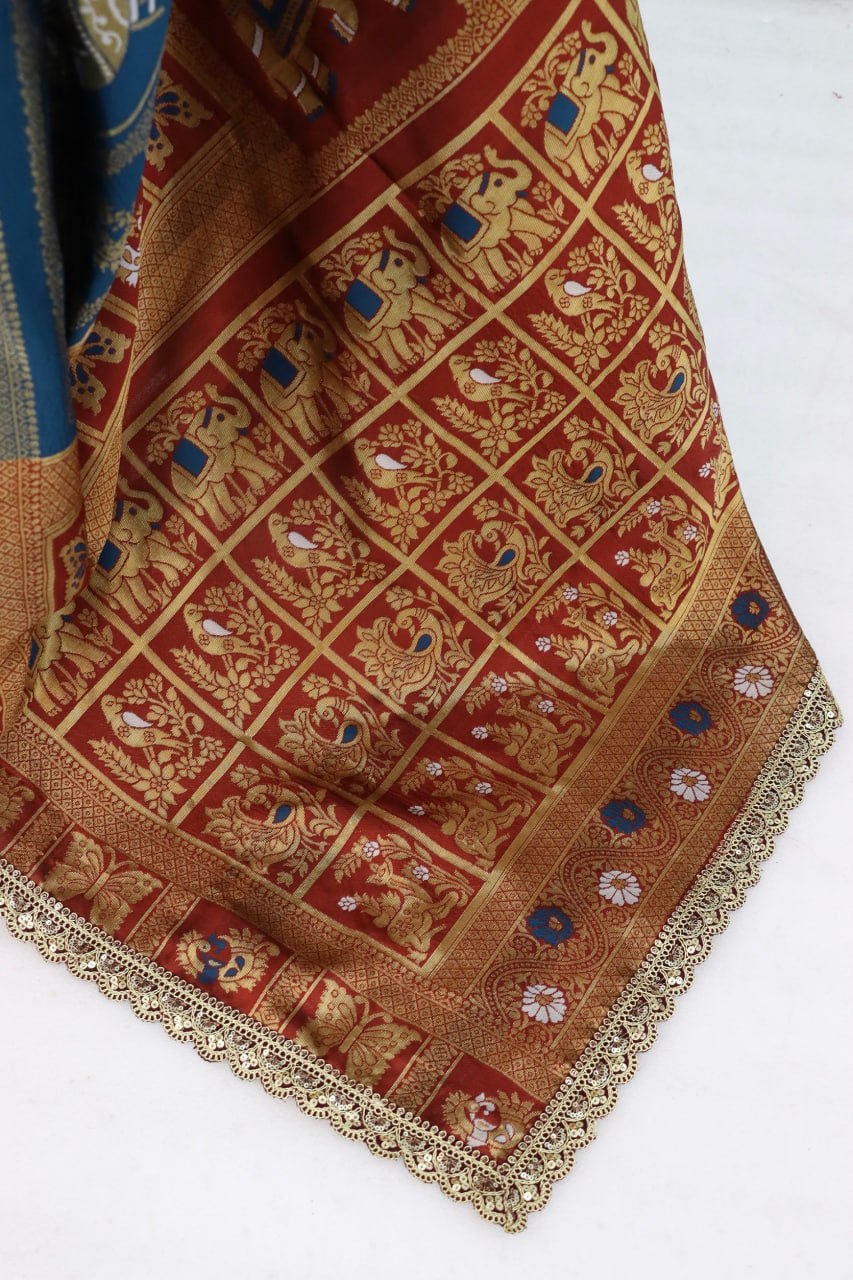 Latest Banarasi Silk Saree Blouse
